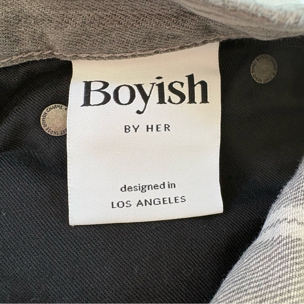 Boyish Tommy Jeans in Devil Is A Woman Gray Striped Cropped Straight, Size 28 - Picture 14 of 16